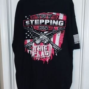 Patriot Brand I Plead The 2nd Don't Tread On Me Try Stepping On This Flag Sz 3XL